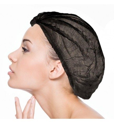 Charlotte Jetable Noir : Protection Tête-Cheveux (Médical, Industrie, Agro-Alimentaire, Beauté, Vélos, Réalité Virtuelle)