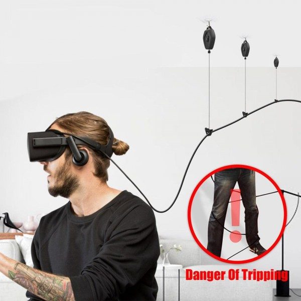 How do you prevent VR cable from twisting ?