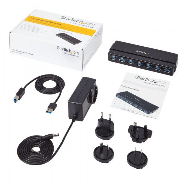 USB 3.0 Hub - 10 ports with power adapter