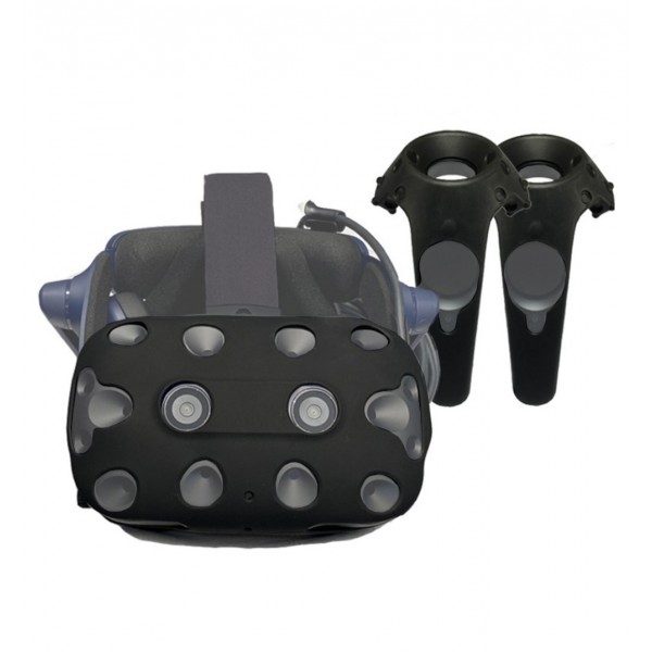 grey protective shell kit for HTC Vive Pro 1 and 2 silicone headset and controllers by Govark NOIR official HTC supplier