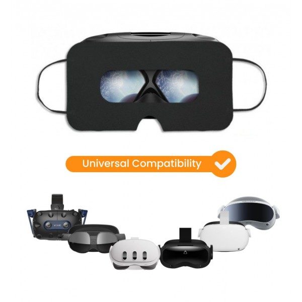 100 schwarze Einweg-Schutzmasken für VR-Brille